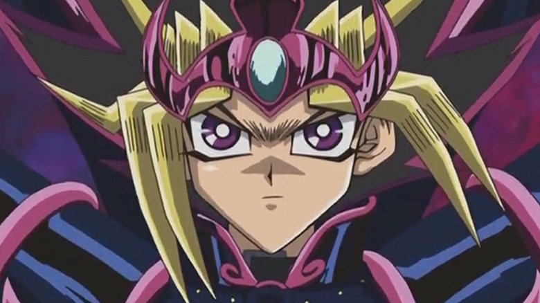 Yami Yugi wearing magical armor in Yu-Gi-Oh! Capsule Monsters