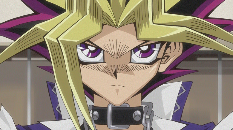 Yami furrowing his brow in Yu-GI-Oh! Duel Monsters