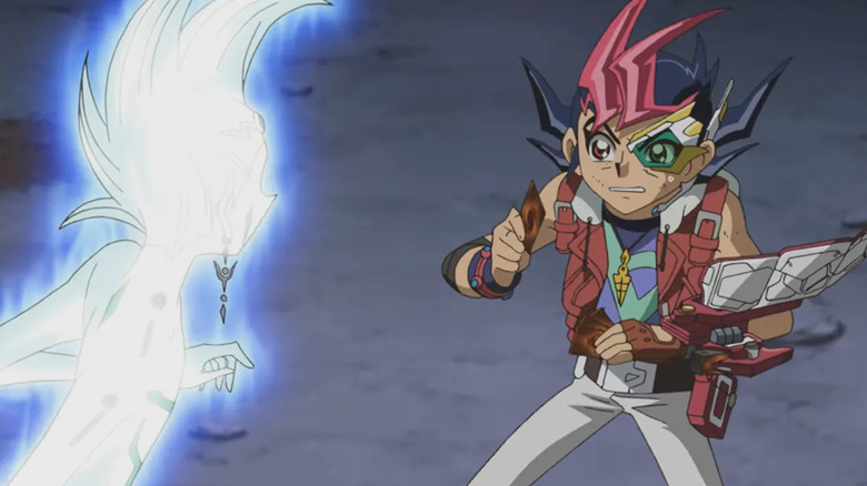 Yuma Tsukumo playing Duel Monsters in Yu-Gi-Oh! Zexal and Zexal 2