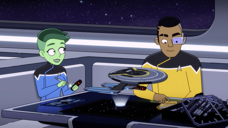 Tendi and Rutherford in Star Trek Lower Decks