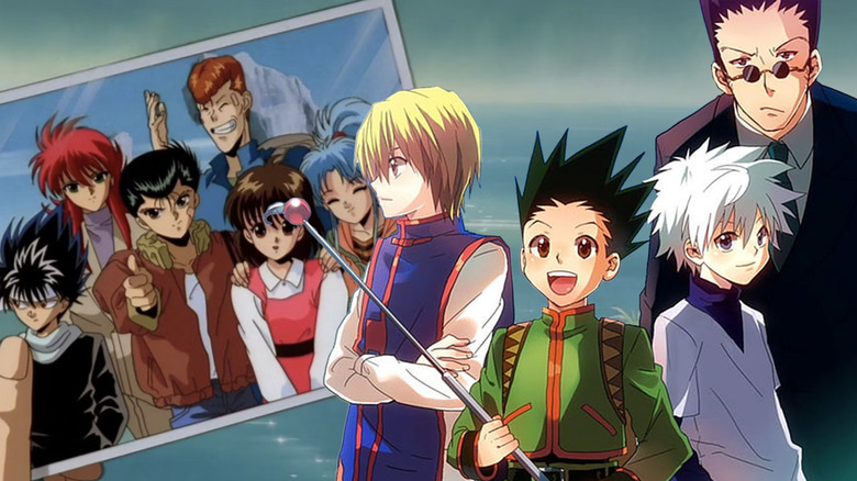 Yu Yu Hakusho Hunter x Hunter main characters Yusuke Hiei Kurama Kuwabara Keiko Botan Kurapika Gon Killua Leorio