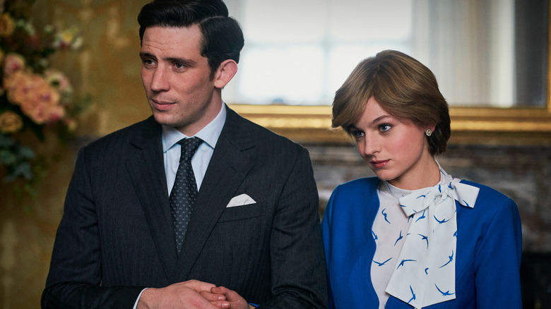 Emma Corrin and Josh O'Connor in The Crown