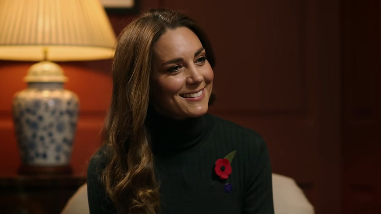 Kate Middleton interviewing veterans