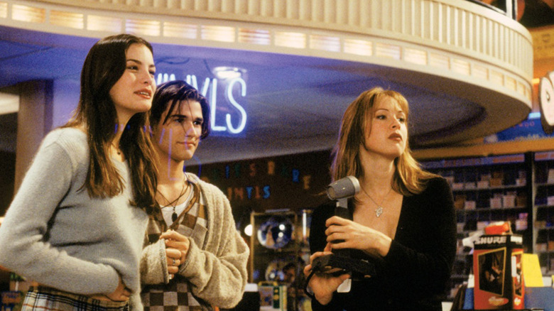 Corey (Tyler), A.J. (Whitworth) and Gina (Zellweger) put in a shift at "Empire Records"