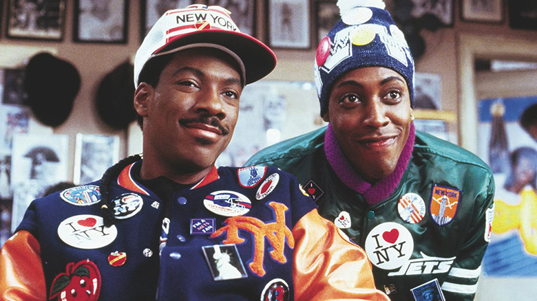 Eddie Murphy and Arsenio Hall try to blend in in Coming to America