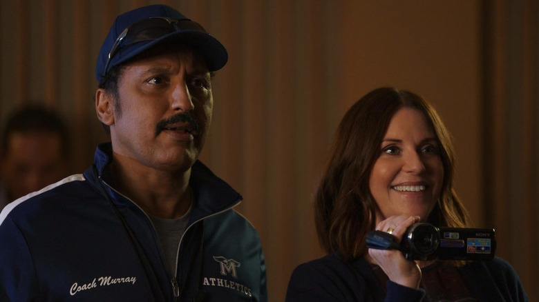 Aasif Mandvi and Megan Mullally in Crush