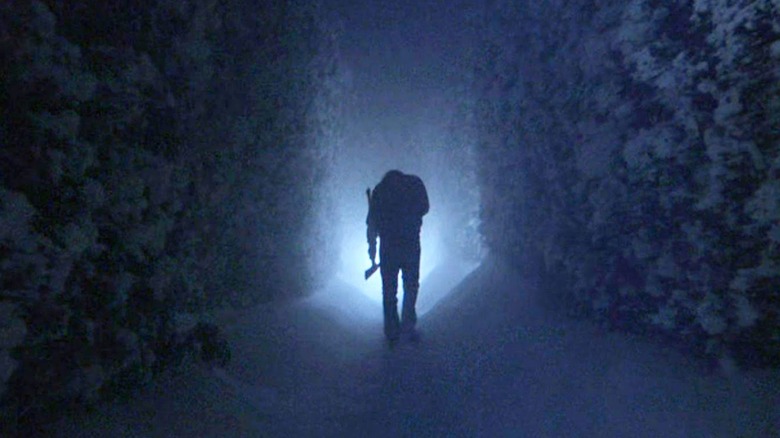 Jack Nicholson in hedge maze in The Shining