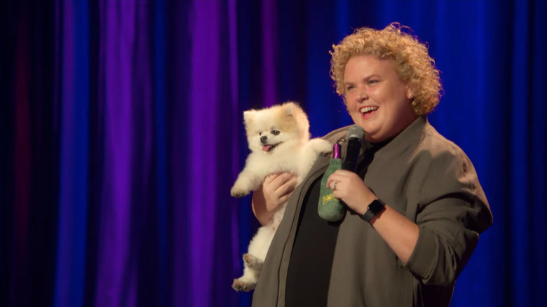 Fortune Feimster and her dog Biggie in Good Fortune