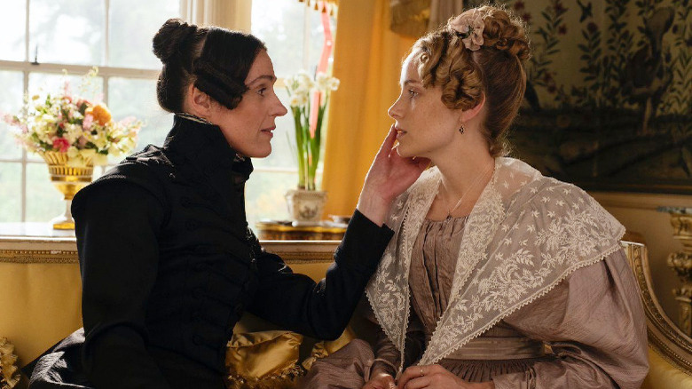 Anne and Ann staring lovingly at one another on Gentleman Jack