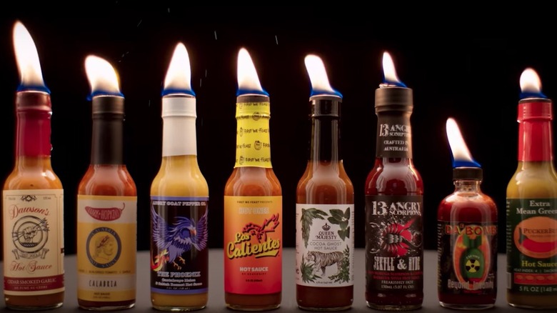 Hot sauces from Hot Ones