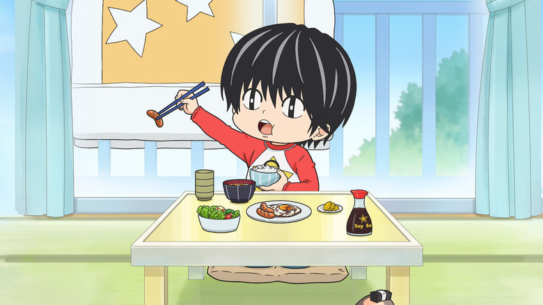 Kotaro enjoying a meal