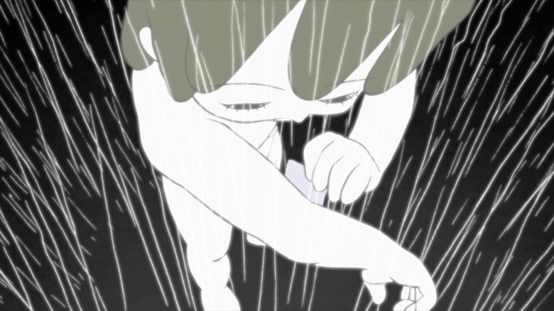 Wrap adjusts bandages in shower in Kaiba 