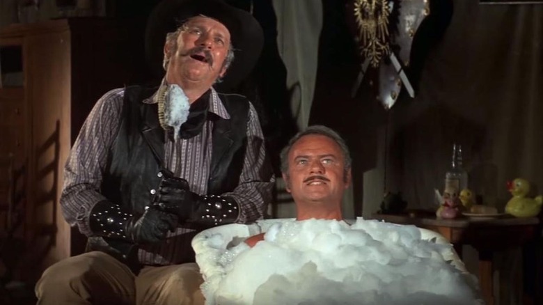 Slim Pickens and Harvey Korman in Blazing Saddles