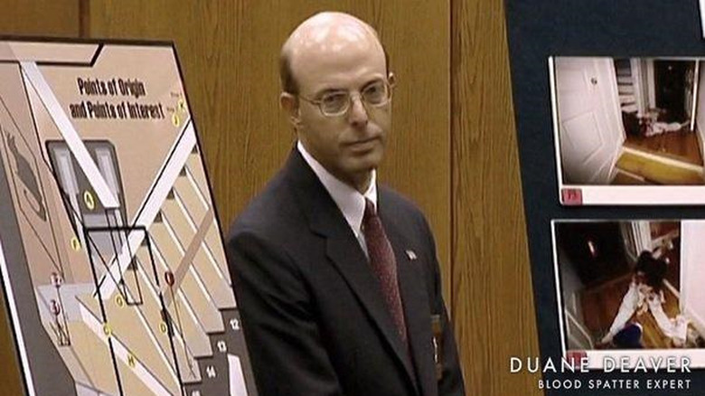 SBI Agent Duane Deaver presents his findings before a court in The Staircase (2018)