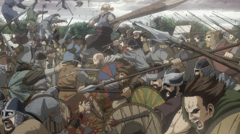 Vinland Saga Thorkell leading battle