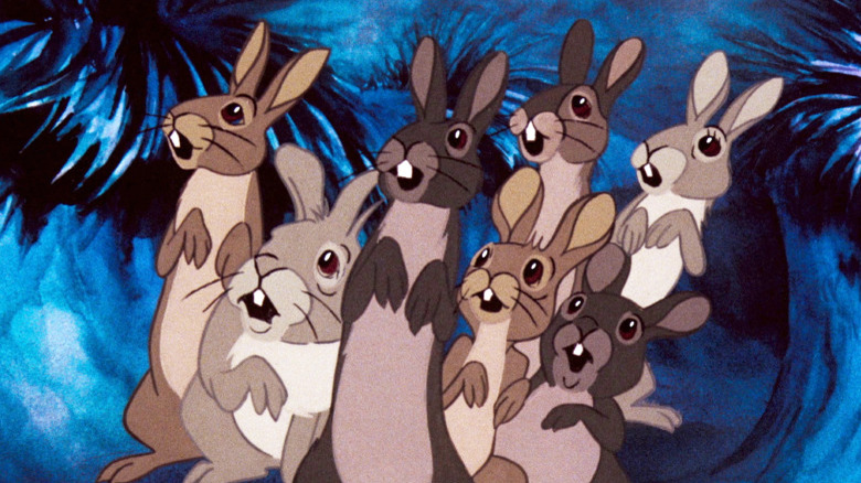 Fiver, Hazel, and other rabbits in Watership Down