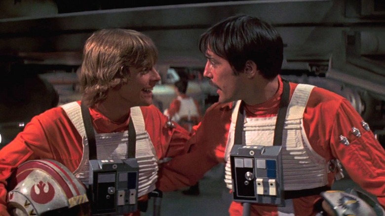 The final meeting between Luke Skywalker and Biggs Darklighter