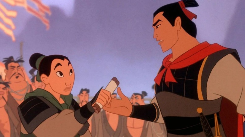 Mulan and Li-Shang in Mulan 1998