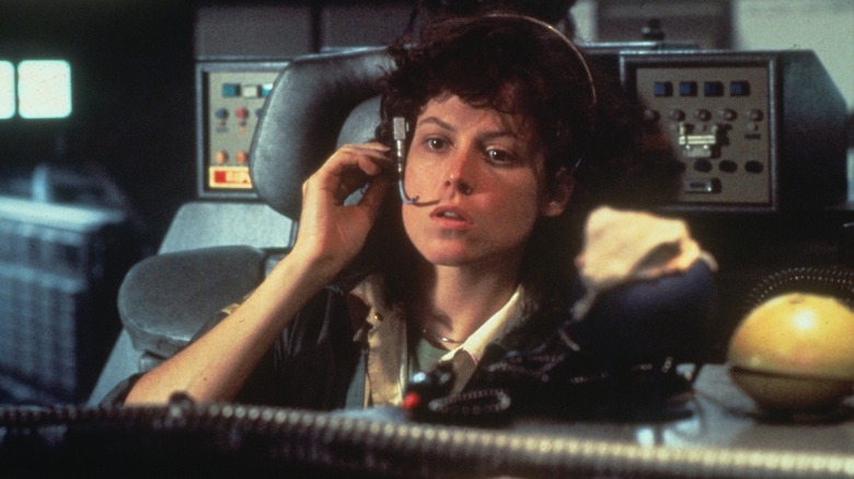 Ripley in console chair