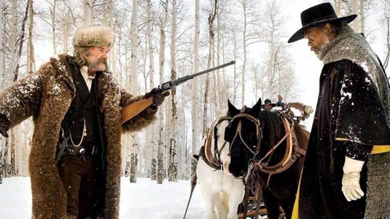 Kurt Russell and Samuel L. Jackson in The Hateful Eight