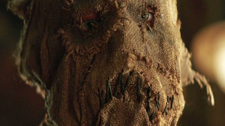 Batman Begins close-up of Scarecrow mask