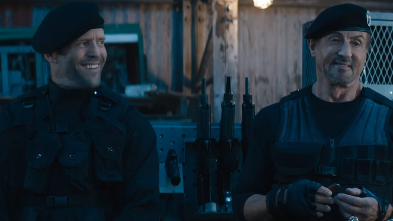 Jason Statham and Sylvester Stallone in Expend4bles