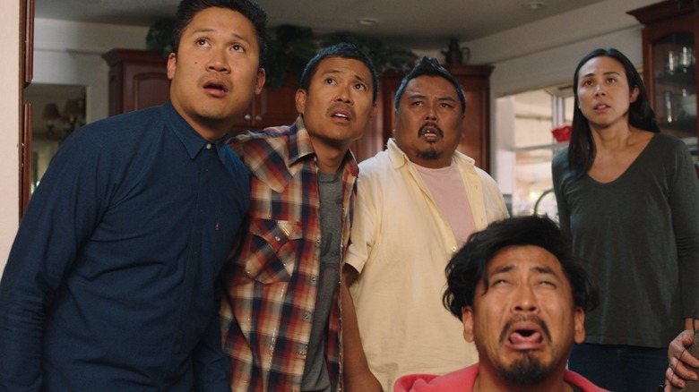 Duke (Dante Basco), Danny Boy (Darion Basco), Dayo (Derek Basco), David (Dionysio Basco), Emily (Cheryl Tsai) in "The Fabulous Filipino Brothers"