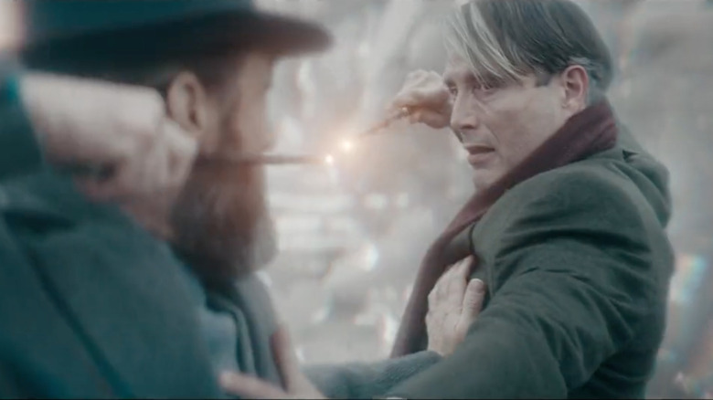 Dumbledore and Grindelwald battle it out