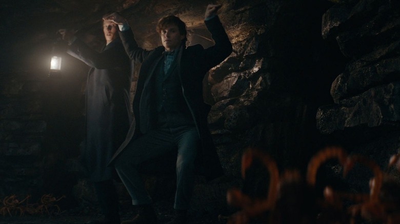 Newt and Theseus do the manticore dance