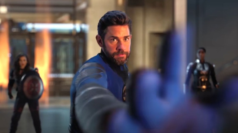 Reed Reed Richards of Johnon Krasinski stretches at Doctor Strange in the multivisional madness