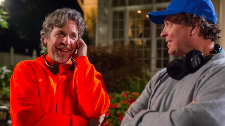 Peter and Bobby Farrelly on the set of 