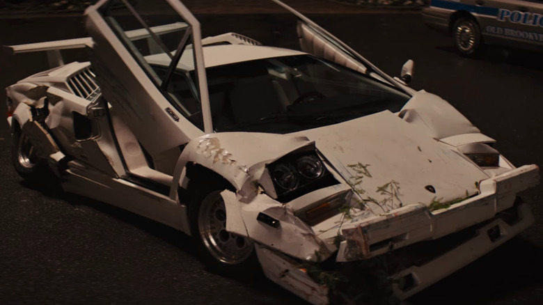 Jordan Belfort's wrecked Lamborghini