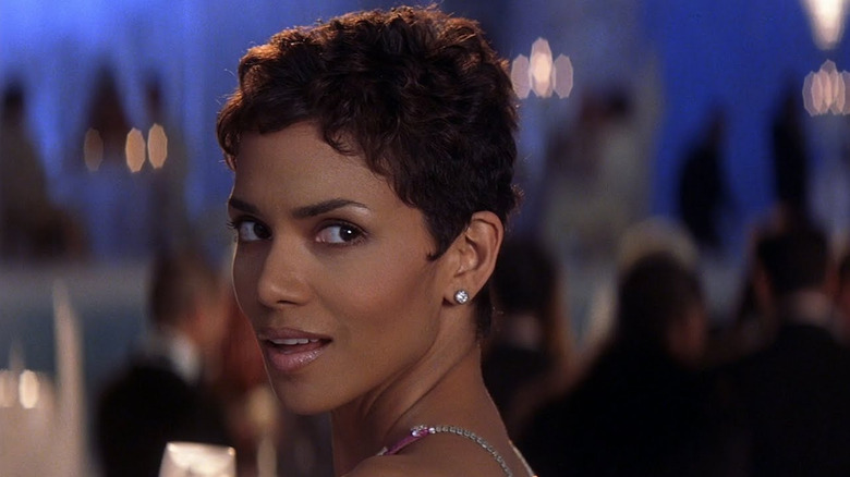 Halle Berry as Jinx flirts with an off-screen James Bond in Die Another Day