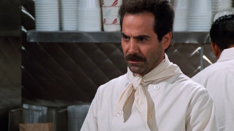 Larry Thomas' Soup Nazi looking incredulous on Seinfeld