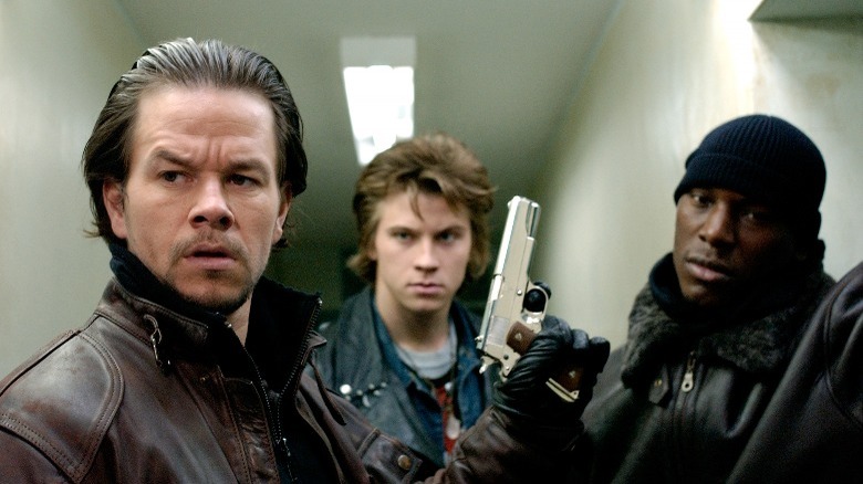 Mark Wahlberg, Garrett Hedlund, and Tyrese Gibson in Four Brothers