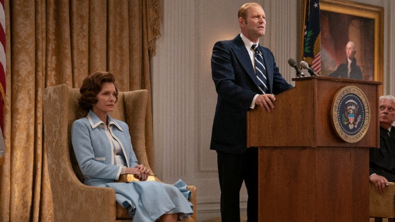 President Ford, Betty give speech