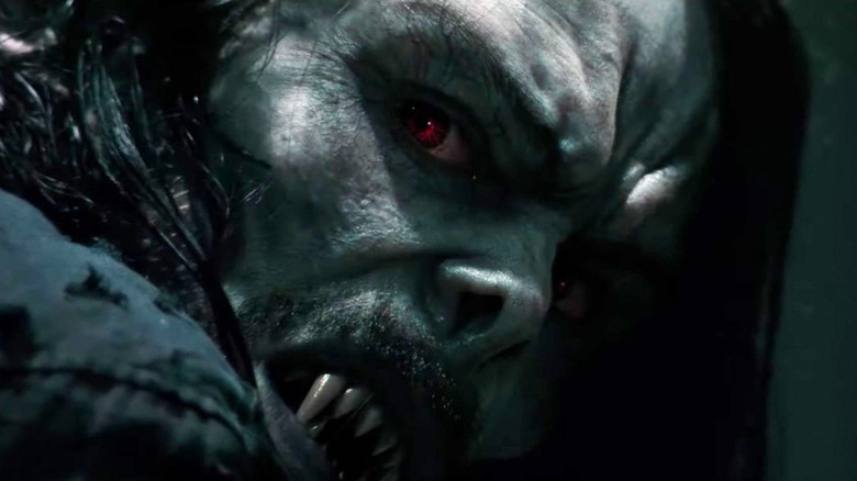 Jared Leto as a vampire in Morbius