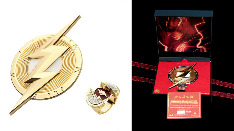 The Flash Movie Pin and Ring Set