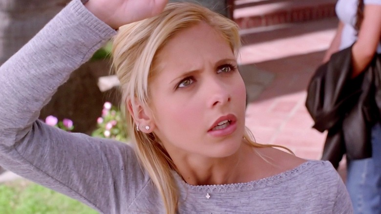 Buffy Summers looking toward the sky