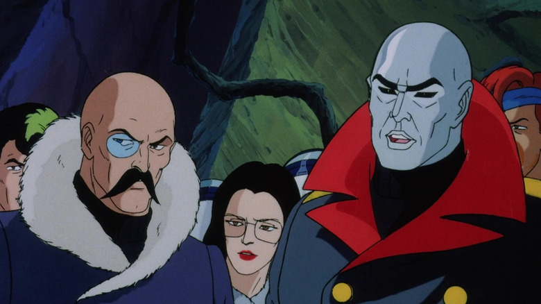 Dr. Mindbender, a Baronesa e Destro em um grupo em GI Joe: o filme