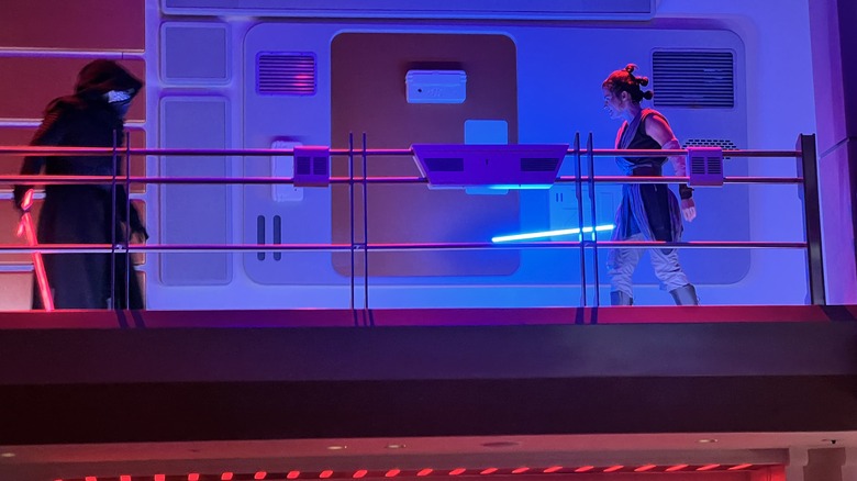 Kylo Ren and Rey face off aboard the Halcyon