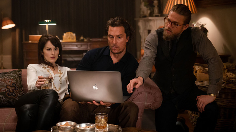 Michelle Dockery, Matthew McConaughey, and Charlie Hunnam in The Gentlemen