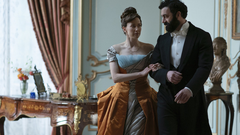 Carrie Coon and Morgan Spector in The Gilded Age