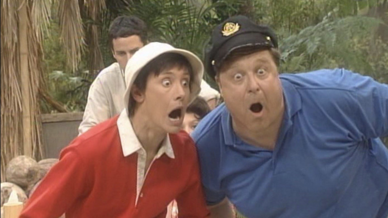 Aunt Jackie and Dan Conner dressed as Gilligan and the Skipper on Roseanne