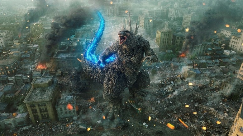 Godzilla Minus One ataque à cidade 