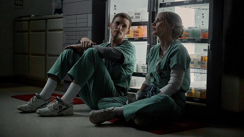 Eddie Redmayne and Jessica Chastain in The Good Nurse