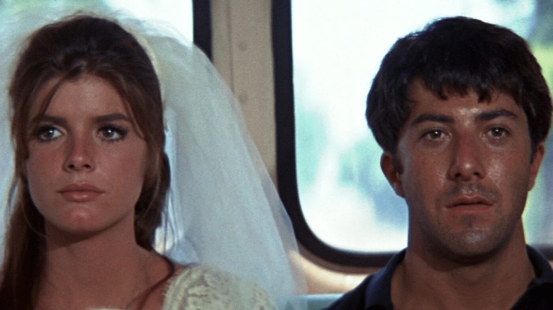 Katharine Ross and Dustin Hoffman in The Graduate