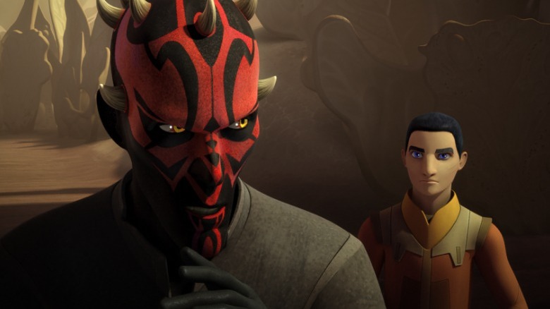 Darth Maul talks to Ezra