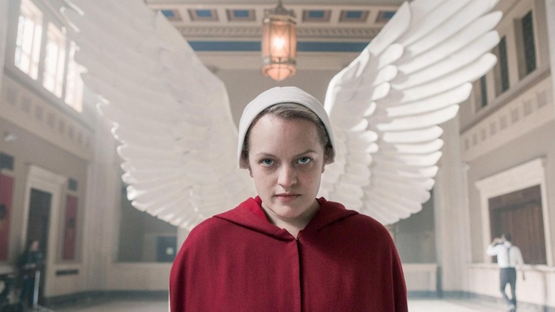 Elisabeth Moss as June/Offred in The Handmaid's Tale