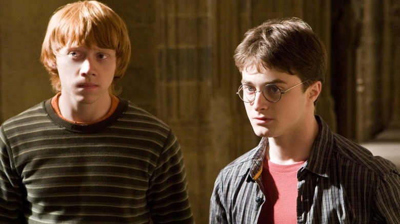 Ron and Harry looking confused at something in Harry Potter and the Half-Blood Prince